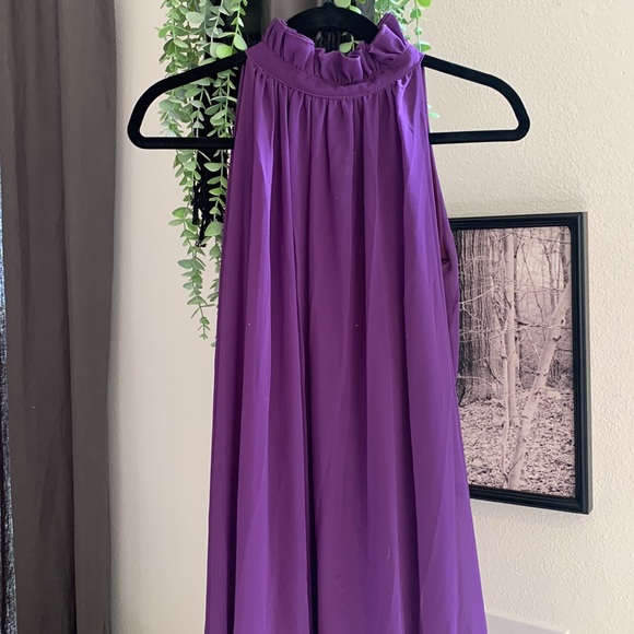 Cocktail formal evening gown in plum purple excellent condition - Picture 2 of 4